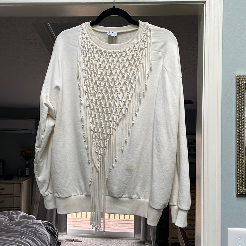 Zara Fringe Sweatshirt
